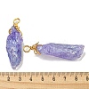 Electroplated Raw Rough Natural Quartz Crystal Big Pendants G-A229-02G-4