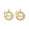 Mother's Day Brass Micro Pave Clear Cubic Zirconia Pendants KK-K365-23G-1