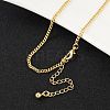Brass Curb Chain Necklaces X-NJEW-K123-09G-2