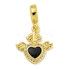 Rack Plating Brass Enamel European Dangle Charms KK-I718-26G-2