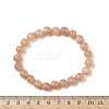 Natural Sunstone Beaded Stretch Bracelets for Men Women BJEW-I322-01-5
