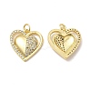 Brass Micro Pave Cubic Zirconia Pendants KK-E068-VB172-1