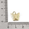 Brass Micro Pave Clear Cubic Zirconia Charms CU-L001-09G-07-3