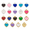 170Pcs 17 Colors Zinc Alloy Enamel Charms ENAM-CW0001-08-2