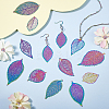 26Pcs 13 Styles Ion Plating(IP) 201 Stainless Steel Filigree Pendants STAS-GA0001-67-5