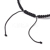 Halloween Synthetic Turquoise Skull Braided Bead Anklets for Women Men AJEW-AN00712-3