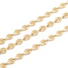 Handmade PVD Vacuum Plating 304 Stainless Steel Flat Round Charms Link Chains CHS-M004-10G-1