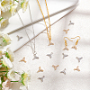 16Pcs 2 Colors Brass Micro Pave Clear Cubic Zirconia Charms KK-DC0001-09-5