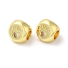 Rack Plating Brass Micro Pave Cubic Zirconia European Beads KK-F854-02G-02-2