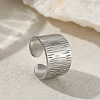 201 Stainless Steel Cuff Rings for Women FS-WG26F46-12-1