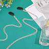 10Pcs Rhinestone Snap Hair Clips Tassel Hair Extension Chain OHAR-CA0001-06-3
