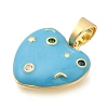 Brass Micro Pave Rhinestone Pendants KK-S049-13G-2
