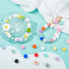 150Pcs 15 Colors Rondelle Silicone Focal Beads SIL-SC0002-26-4