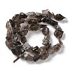 Raw Rough Natural Smoky Quartz Beads Strands G-B065-C17-3