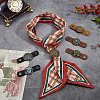 6Pcs 6 Styles Flower Imtation Leather with Zinc Alloy Scarf Clips FIND-PH0060-26-4
