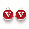 Platinum Plated Alloy Enamel Charms LS-ENAM-S118-03V-P-1