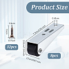 8Pcs Galvanized Iron & Rubber Wooden Door Hanging Support Wheel FIND-OC0013-80B-2
