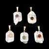 Natural Mixed Gemstone Pendants PALLOY-JF05974-1