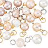 20Pcs 2 Colors Natural Cultured Freshwater Pearl Pendants PALLOY-AB00238-1