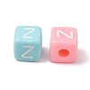 Opaque Acrylic European Beads AC-CBA7A73-01Z-2