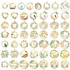 36Pcs 18 Styles Alloy Enamel Pendants ENAM-YW0005-12-2