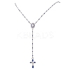 304 Stainless Steel Rosary Bead Necklaces NJEW-JN05775-1