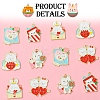 12Pcs 6 Styles Valentine's Day Alloy Enamel Pendants ENAM-FS0002-34-3