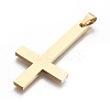 304 Stainless Steel Saint Peter's Cross Big Pendants Ion Plating(IP) STAS-L218-04G-2