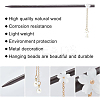 8Pcs 8 Style Wood Hair Sticks OHAR-PH0001-27-6