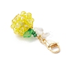 Fruit & Flower Dyed Synthetic Imperial Jasper & Glass Seed Beads Pendant Decorations HJEW-MZ00307-05-4
