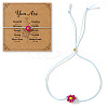 Daisy Charm Glass Seed Bead Slider Bracelets JL6020-15-1