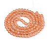 Spray Painted Crackle Glass Beads Strands CCG-Q001-8mm-05-2