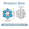 8Pcs 4 Colors Zinc Alloy Crystal Rhinestone Shoe Decorations FIND-HY0002-29-2