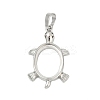 Brass Pendant Cabochon Settings KK-S521-10P-1