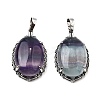 Natural Fluorite Pendants G-Q350-02K-1