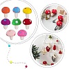 BENECREAT 8pcs 8 Colors Handwork Felt Needle Felting Mushroom Ornaments AJEW-BC0001-99-6