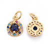 Brass Micro Pave Cubic Zirconia Charms ZIRC-L070-49G-2