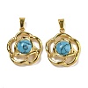 Synthetic Turquoise Pendants STAS-U024-15G-06-1