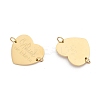 304 Stainless Steel Heart Connector Charms STAS-P396-03B-G-2