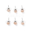 Natural Sunstone Stud Earrings for Women EJEW-K091-01P-06-1