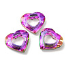 Electroplated Glass Pendants EGLA-O008-01C-1