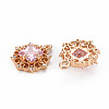 Rack Plating Brass Micro Pave Clear Cubic Zirconia Pendants X-KK-T060-61-RS-3