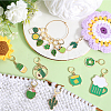 1 Set Cauldron/Beer/Flower Alloy Enamel Pendant Locking Stitch Markers HJEW-SC0001-57-4