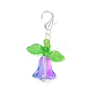 8Pcs Tulip Acrylic & Glass Pendant Decorations HJEW-JM03081-02-3