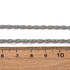 2.5MM 304 Stainless Steel Rope Chain Necklaces NJEW-T016-26P-5