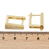 Rectangle Brass Micro Pave Clear Cubic Zirconia Hoop Earrings EJEW-L299-07G-5