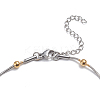 304 Stainless Steel Round Snake Chain Anklets X-AJEW-G024-13A-2