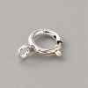 925 Sterling Silver Spring Ring Clasps STER-WH0008-16A-S-2