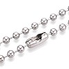 Non-Tarnish 304 Stainless Steel Ball Chain Necklaces for Women NJEW-G135-01B-P-2