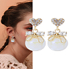 1 Pair Alloy Rhinestione Stud Earrings EJEW-LP0004-94-1